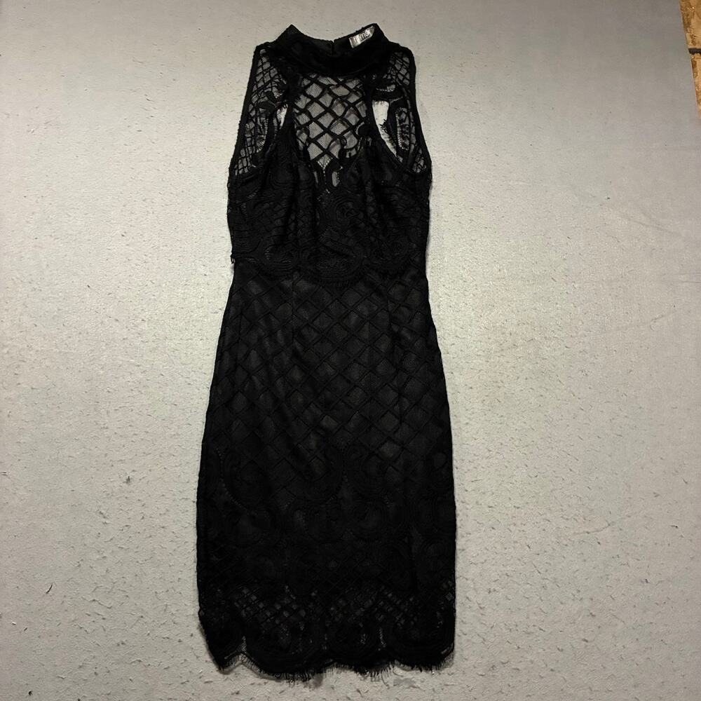 Rumor Boutique Mini Dress Women’s Small Black Bodycon Backless Lace